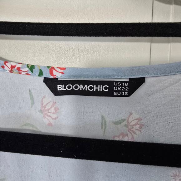 Bloomchic Blue Floral Dress Cottagecore Boho - Picture 6 of 10